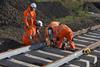 railway, engineers, transport, infrastructure, train, construction