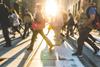 People crossing a road