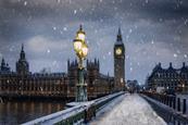Parliament, London, snow