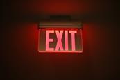 exit sign, disband