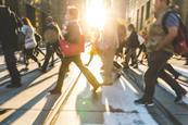 People crossing a road