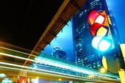 Traffic light, roads, city