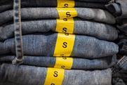 Small, pile, jeans, clothes