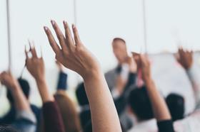 Vote, meeting, hands, survey, poll