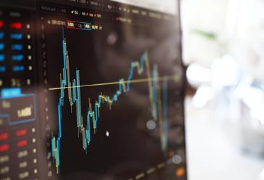 Stock market chart