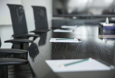 Boardroom, meeting room, desk