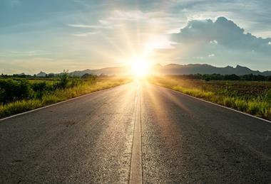 Road, highway, forward, future, sunrise