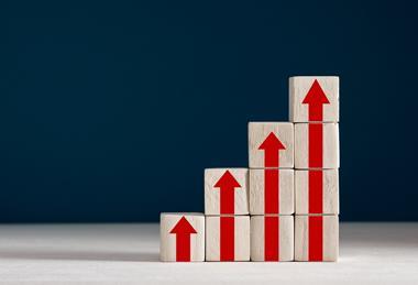Increase, growth, consolidation, arrows