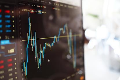 Stock market chart