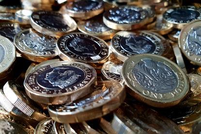 UK coins, sterling, cash