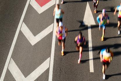 Marathon runners, running, athletics, road, competition