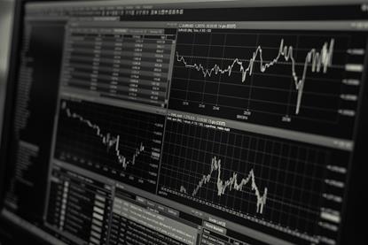 Stock market chart