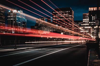 Cityscape, speed, night