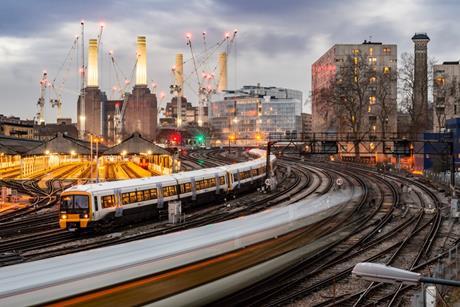 London, Battersea, trains, railway