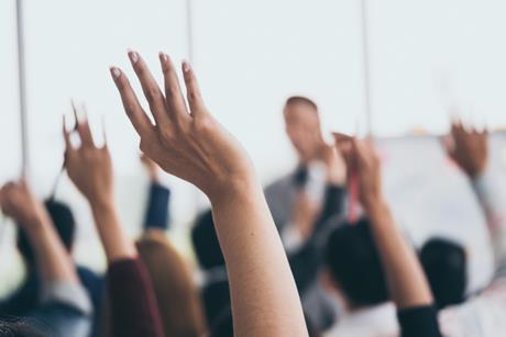 Vote, meeting, hands, survey, poll
