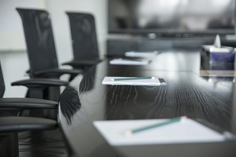 Boardroom, meeting room, desk