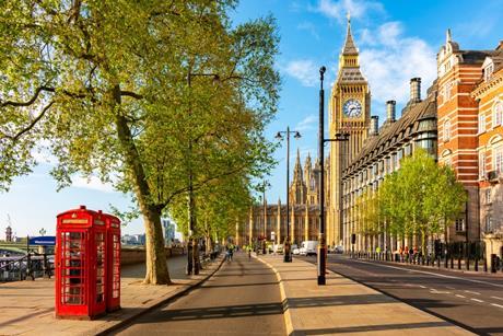 Parliament London phone box