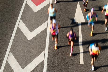 Marathon runners, running, athletics, road, competition