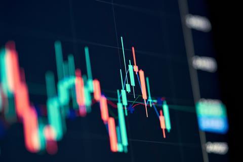 Stock market chart