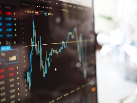 Stock market chart