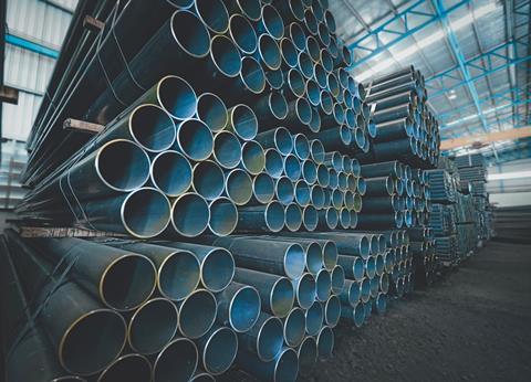 Steel pipes, metal