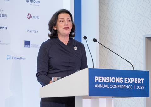 Nausicaa Delfas at Pensions Expert Annual Conference 2025 02