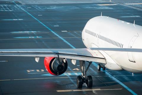 Aeroplane before take-off