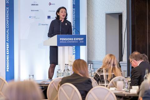 Nausicaa Delfas at the Pensions Expert Annual Conference 2025