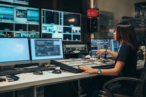 TV and film editor at work