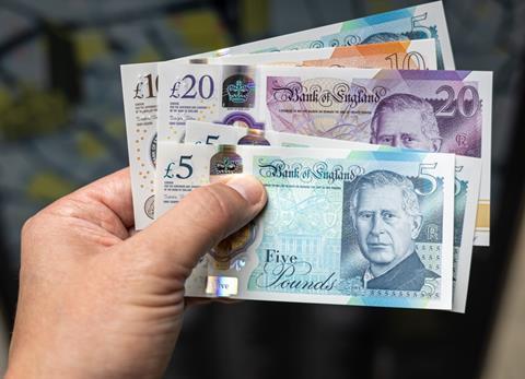 Cash, currency, UK sterling