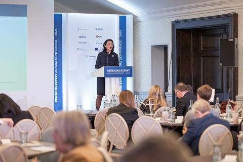 Nausicaa Delfas at Pensions Expert Annual Conference 2025