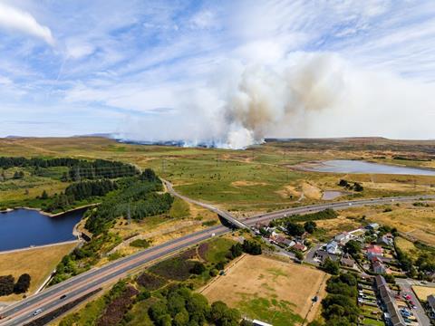 Wildfires in Ebbw Vale, Wales, 2026