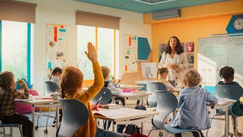 Teacher in classroom