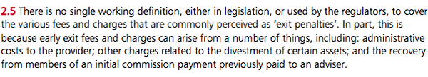Pension transfers and early exit charges